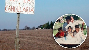 Montaje editorial con el acceso a La Candelaria y una fotografía histórica familiar